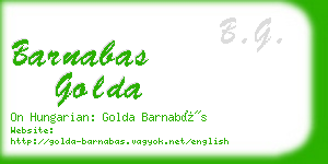 barnabas golda business card